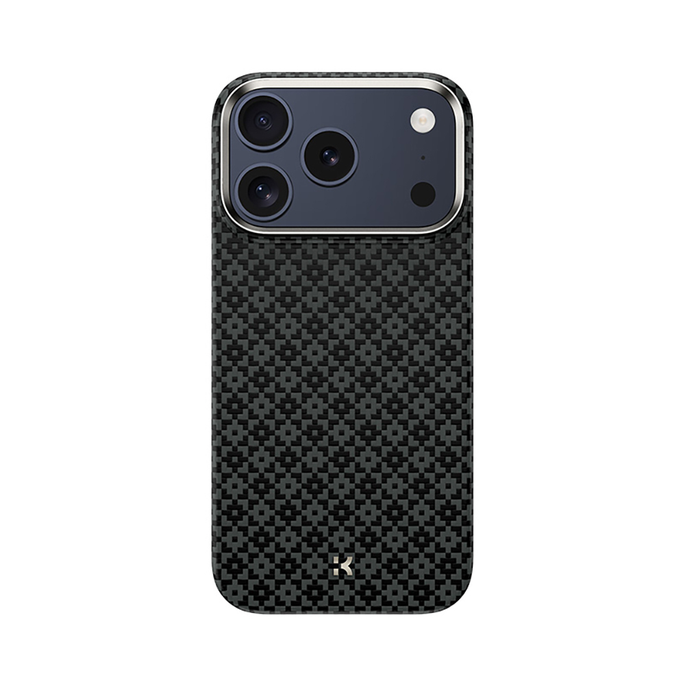 [RNZ-TA138006] Apple iPhone 18 Pro Uyumlu Kılıf M-Safe Şarj Özellikli Benks ArmorAir ArmorGrid Serisi Yükseltilmiş Kamera Çerçevesi C1 Kevlar Karbon Kapak (Siyah)