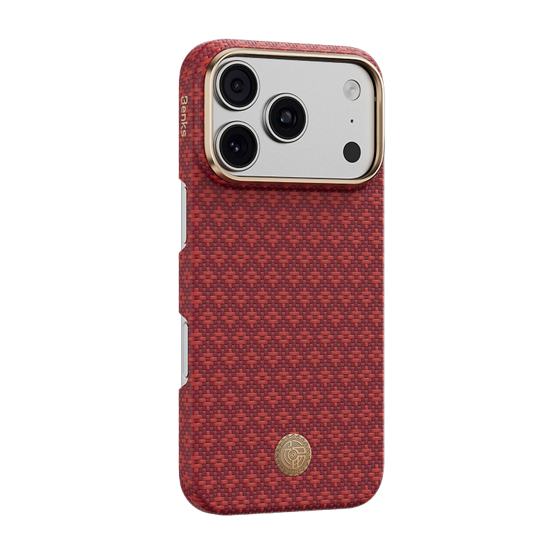 Apple iPhone 18 Pro Uyumlu Kılıf M-Safe Şarj Özellikli Benks ArmorAir ArmorGrid Serisi Yükseltilmiş Kamera Çerçevesi C1 Kevlar Karbon Kapak