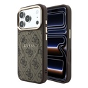 Apple iPhone 18 Pro Uyumlu Kılıf Guess Orjinal Lisanslı M-safe Şarj Özellikli Metal Kamera Çerçeveli C-Magnet 4G Desenli Yazı Logolu Kapak
