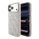 Apple iPhone 18 Pro Uyumlu Kılıf Guess Orjinal Lisanslı M-safe Şarj Özellikli Metal Kamera Çerçeveli C-Magnet 4G Desenli Yazı Logolu Kapak
