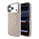 Apple iPhone 18 Pro Max Uyumlu Kılıf Guess Orjinal Lisanslı M-safe Şarj Özellikli Sıcak Baskılı Yazı Logolu C-Magnet PU Deri Peony Kapak