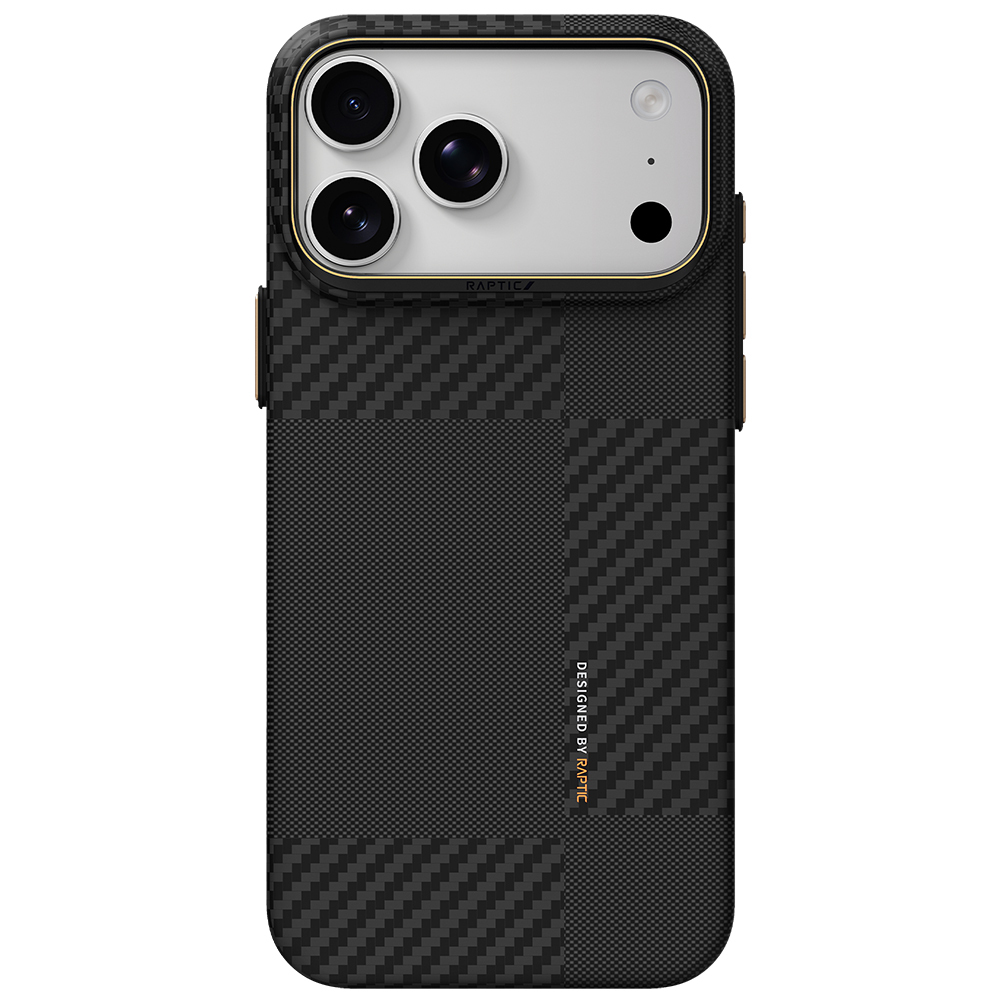 Apple iPhone 18 Pro Kılıf M-safe Şarj Özellikli 600D Metal Kamera Çerçeveli Raptic Aramid Karbon Fiber Geotik Serisi Kapak