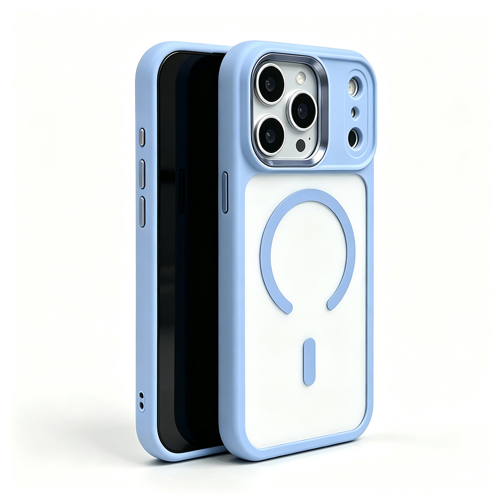 Apple iPhone 17 Pro Uyumlu Kılıf Wireless Şarj Özellikli Zore Krom M-safe Silikon Kapak