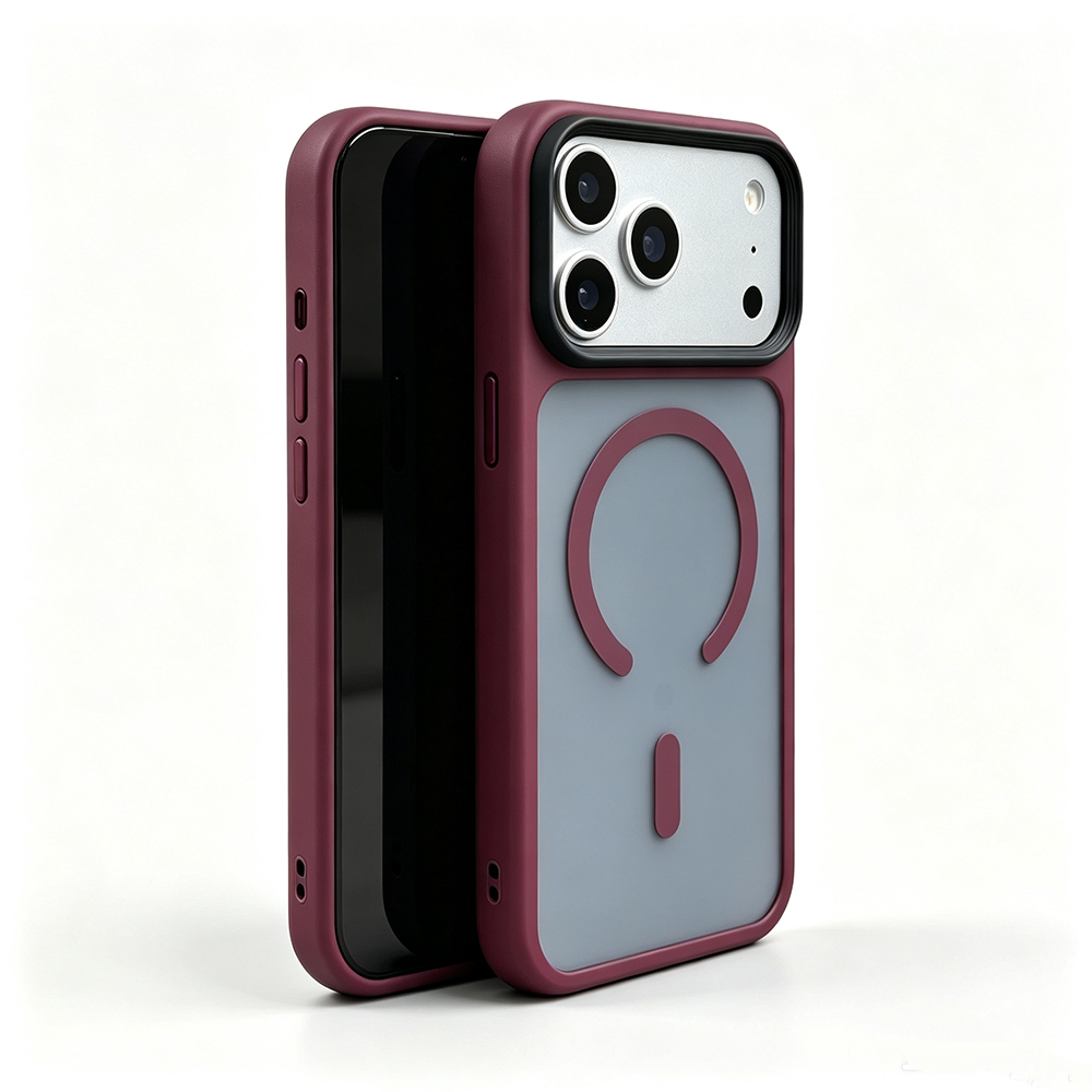 Apple iPhone 17 Pro Uyumlu Kılıf Mat Arka Yüzey Wireless Şarj Özellikli Zore Flet M-safe Kapak