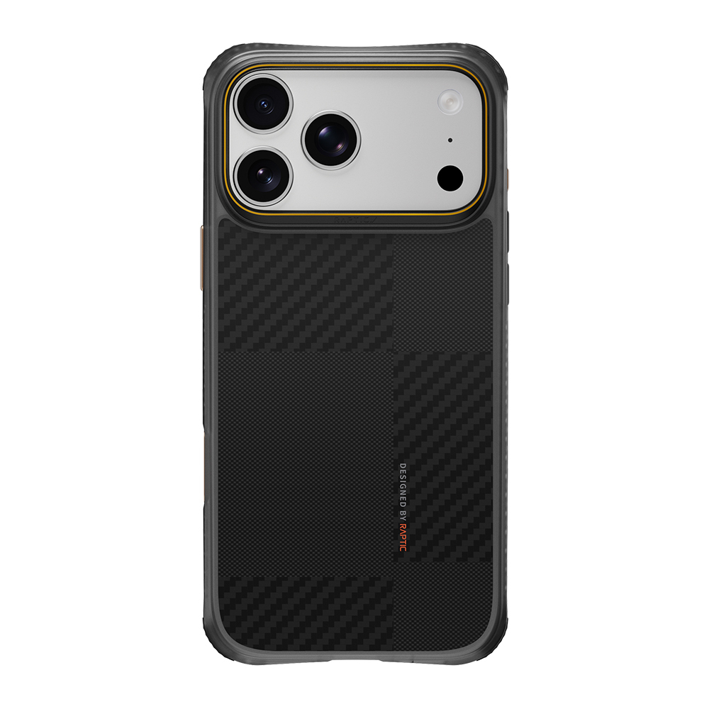 [RNZ-TA137849] Apple iPhone 18 Pro Kılıf M-safe Şarj Özellikli Metal Kamera Çerçeveli Raptic Aramid Dual Karbon Fiber Mondrian Serisi Kapak