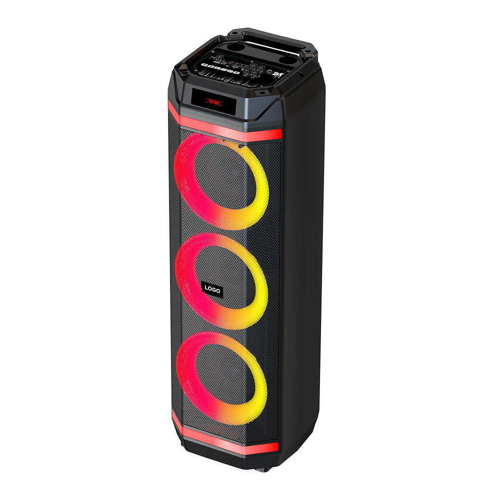 [RNZ-TA136510] Zore GD-2889 Dijital LED Göstergeli Mikrofonlu RGB Üçlü 8 inç Stereo Bass Kablosuz Karaoke Hoparlör