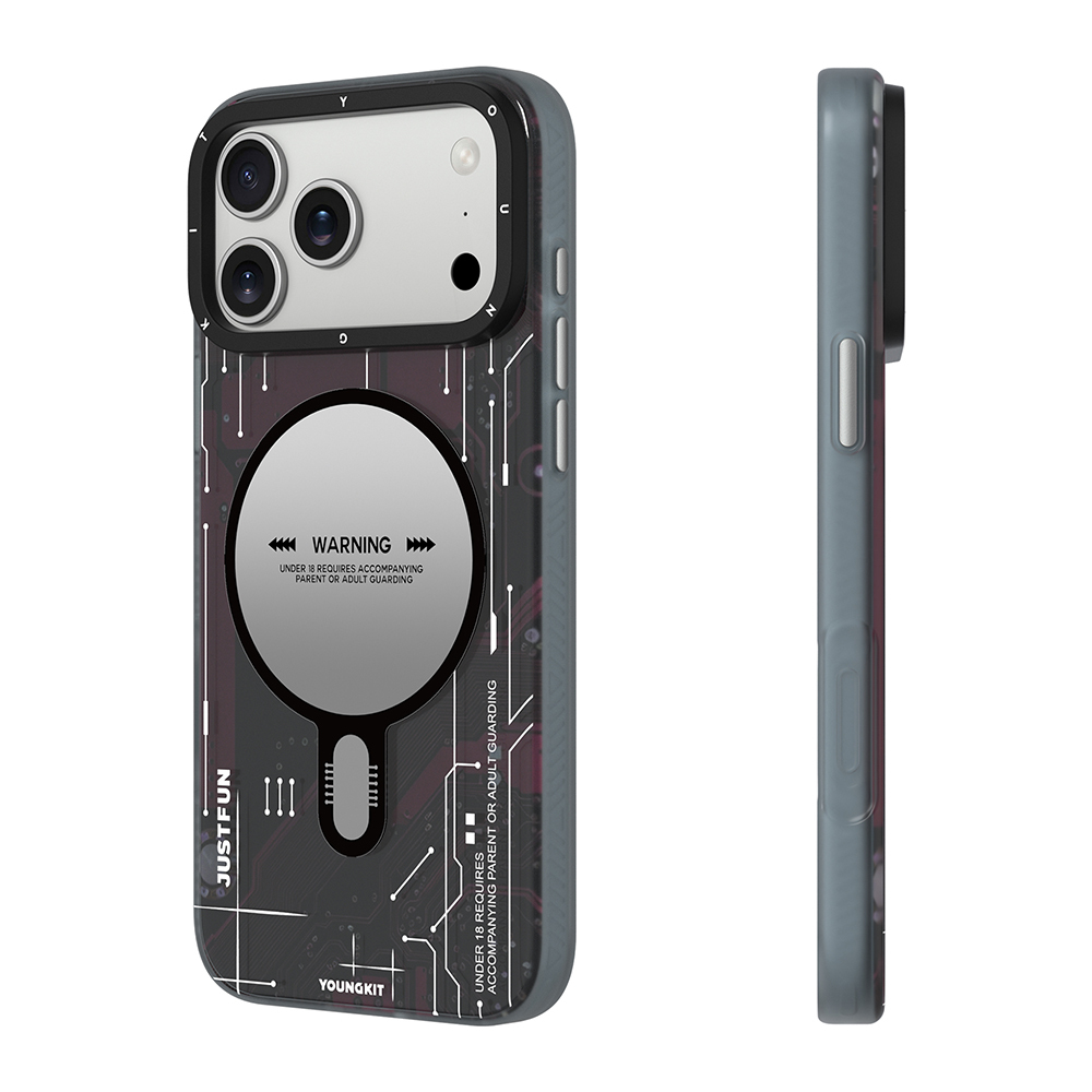 Apple iPhone 18 Pro Max Kılıf M-safe Şarj Özellikli Kamera Denetim Butonlu Youngkit Technology Serisi Kapak