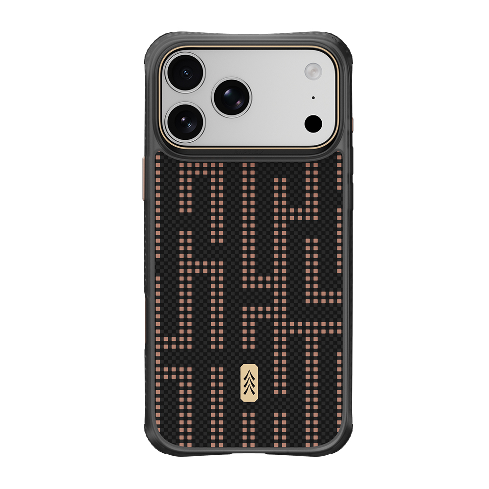 Apple iPhone 18 Pro Max Kılıf M-safe Şarj Özellikli Raptic Aramid Dual Grid Serisi Karbon Kapak