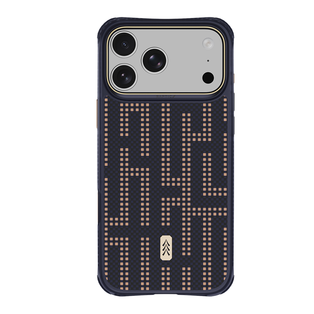 Apple iPhone 18 Pro Max Uyumlu Kılıf M-safe Şarj Özellikli Raptic Aramid Dual Grid Serisi Karbon Kapak