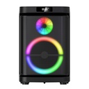 Zore GD-1019 Dijital LED Göstergeli Çift Mikrofonlu RGB TWS 10 inç Stereo Bass Kablosuz Karaoke Hoparlör