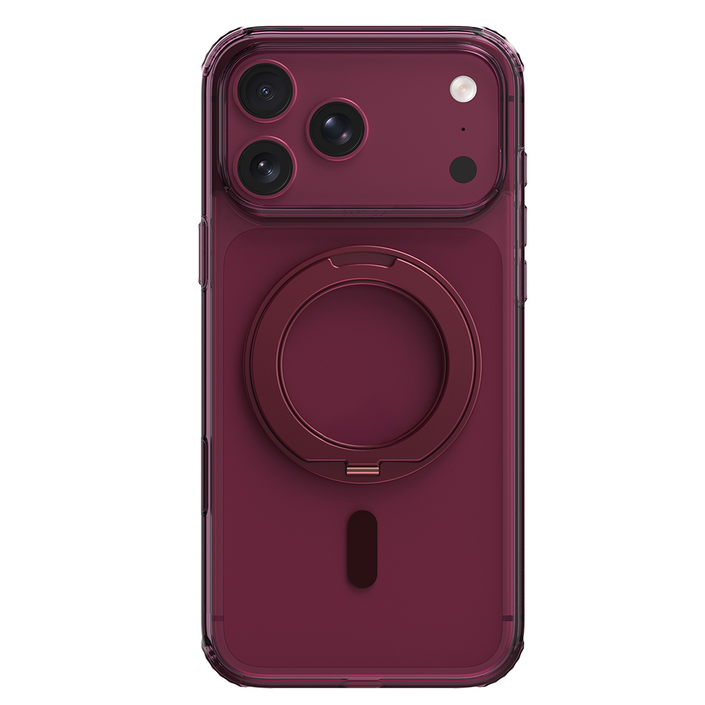 Apple iPhone 18 Pro Uyumlu Kılıf M-safe Şarj Özellikli Raptic Air Stand Serisi Aynalı Arka Yüzey Standlı Kapak