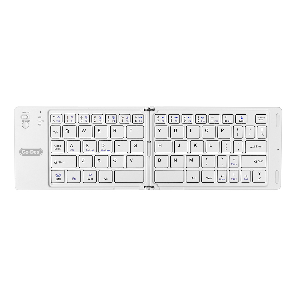 Go Des GD-KB326 Sessiz Tuş Tasarımlı Katlanabilir Bluetooth Bağlantılı Kablosuz Klavye