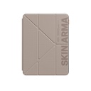 Apple iPad Air 11 2024 Uyumlu Kılıf SkinArma Kabartma Baskı Tasarımlı 360 Tam Koruma Arkası Şeffaf Standlı Gamma Kılıf