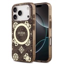 Apple iPhone 18 Pro Uyumlu Kılıf Guess Orjinal Lisanslı M-safe Şarj Özellikli IML Peony ve 4G Desenli Klasik Logolu Kapak