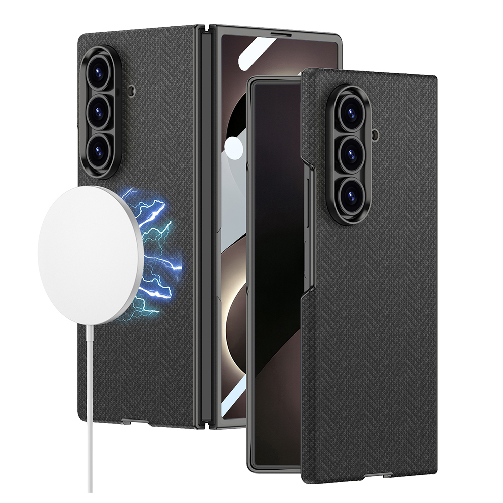 [RNZ-TA138336] Samsung Galaxy Z Fold 8 Ultra Uyumlu Kılıf M-safe Şarj Özellikli Zore Kıpta KPT-11 Sert PC Kapak (Siyah)