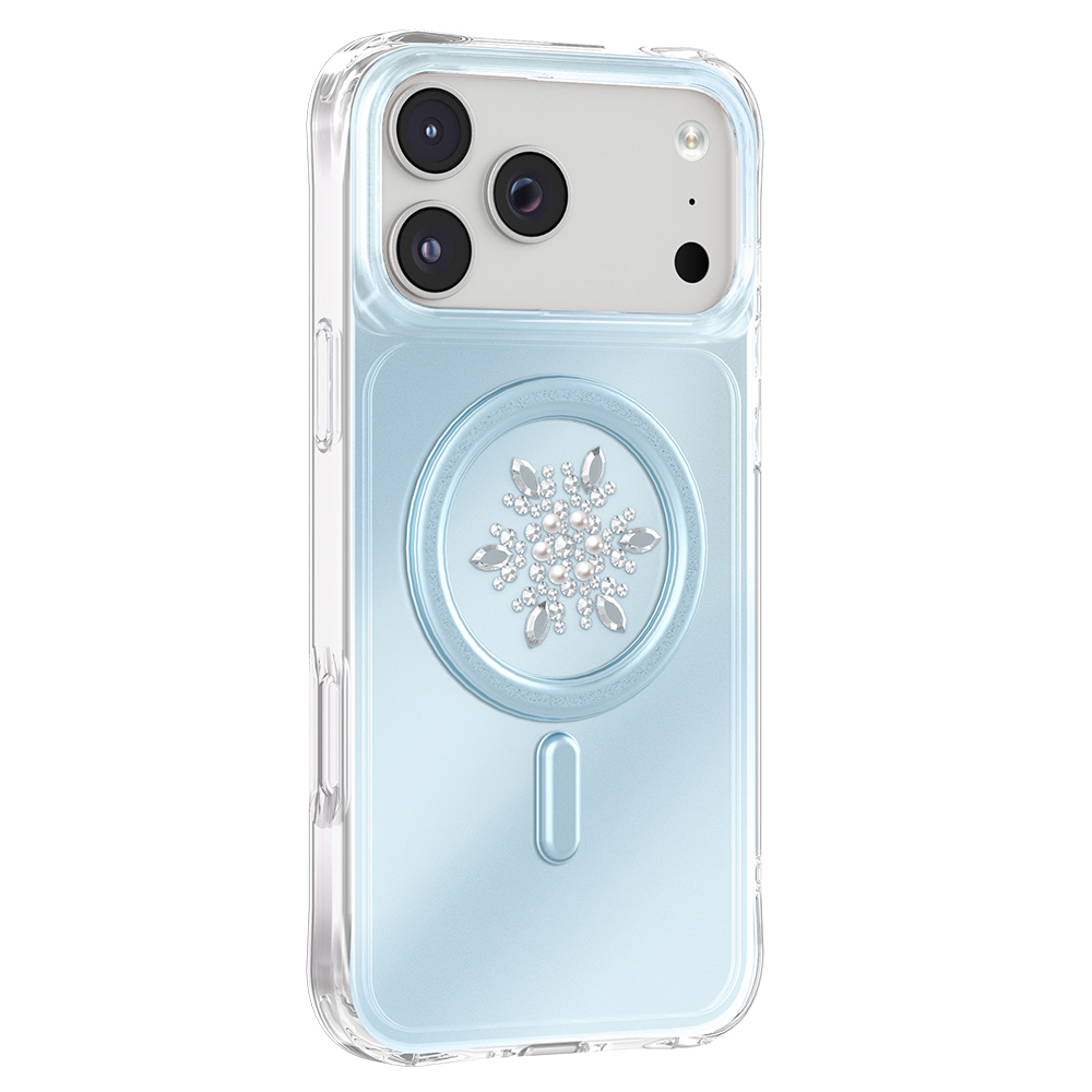 [RNZ-TA138440] Apple iPhone 17 Pro Max Uyumlu Kılıf M-Safe Şarj Özellikli Zore Paris Mova Sert PC Kapak (Mavi)