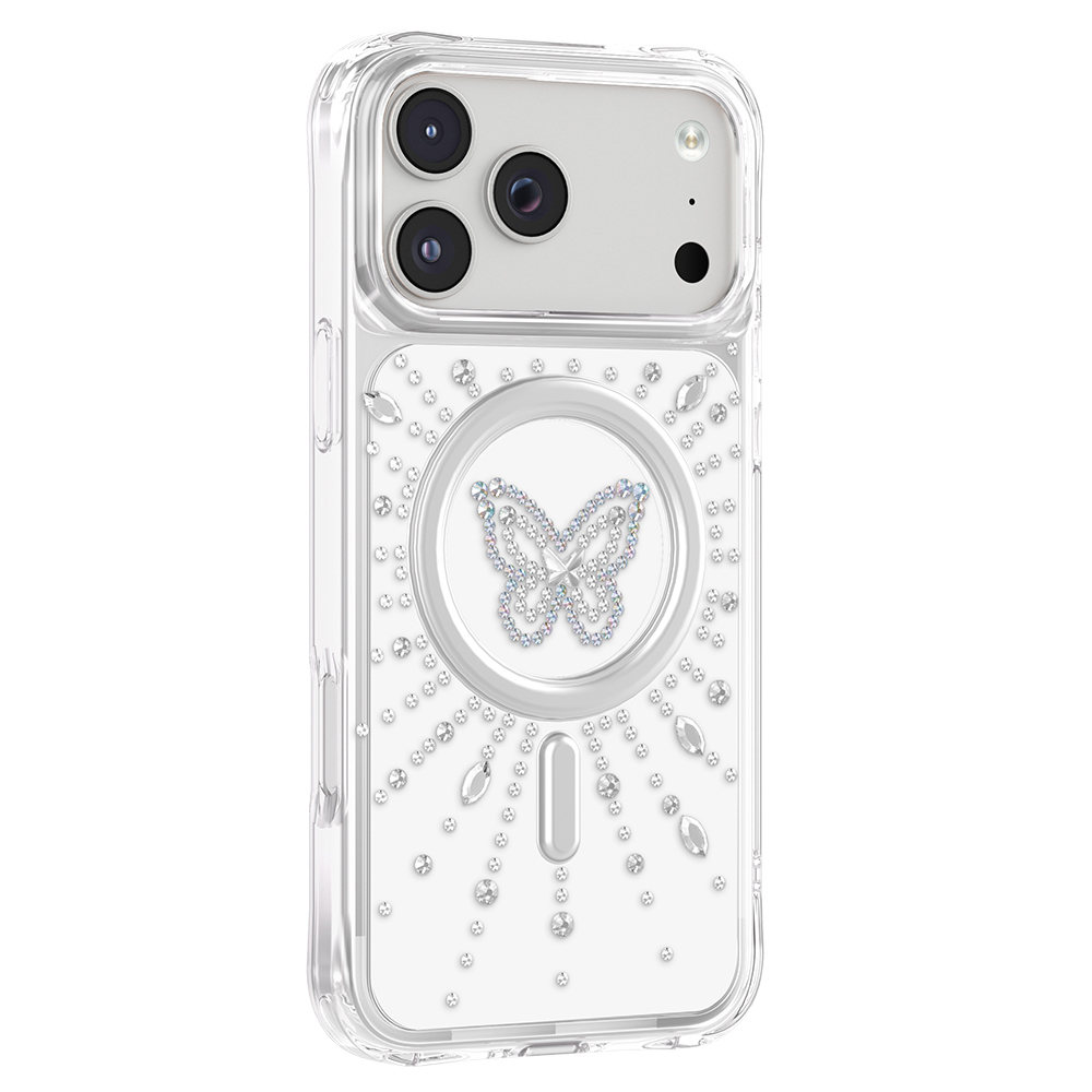 Apple iPhone 17 Pro Max Uyumlu Kılıf M-Safe Şarj Özellikli Zore Paris Mova Sert PC Kapak