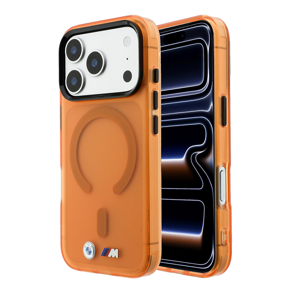 Apple iPhone 18 Pro Max Kılıf BMW Orjinal Lisanslı M-safe Şarj Özellikli Metal Buton Tasarımlı Buzlu IML Baskılı Kapak