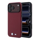Apple iPhone 18 Pro Max Uyumlu Kılıf BMW Orjinal Lisanslı M-safe Şarj Özellikli Karbon Fiber Tasarımlı ve Metal Logolu PU Deri Kapak