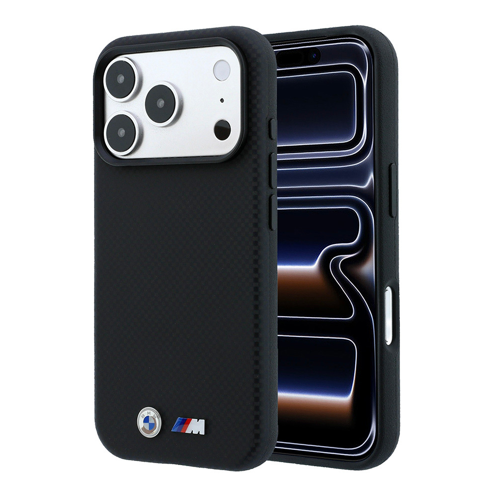 [RNZ-TA138162] Apple iPhone 18 Pro Max Kılıf BMW Orjinal Lisanslı M-safe Şarj Özellikli Metal Logolu Karbon Fiber Kevlar Kapak