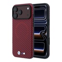 Apple iPhone 18 Pro Max Uyumlu Kılıf BMW Orjinal Lisanslı M-safe Şarj Özellikli PU Metal Logolu Kırmızı Halka Tasarımlı Kapak