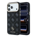 Apple iPhone 18 Pro Max Kılıf Guess Orjinal Lisanslı M-safe Şarj Özellikli Klasik Yazı ve 4G Logolu PU Deri Peony Kapak