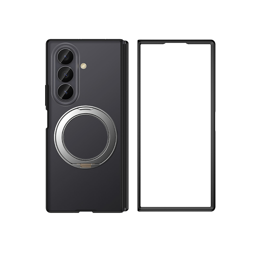 [RNZ-TA138496] Galaxy Z Fold 8 Ultra Kılıf M-safe Şarj Özellikli Arkası Mat Sert PC Wlons Vena Standlı Kapak (Siyah)