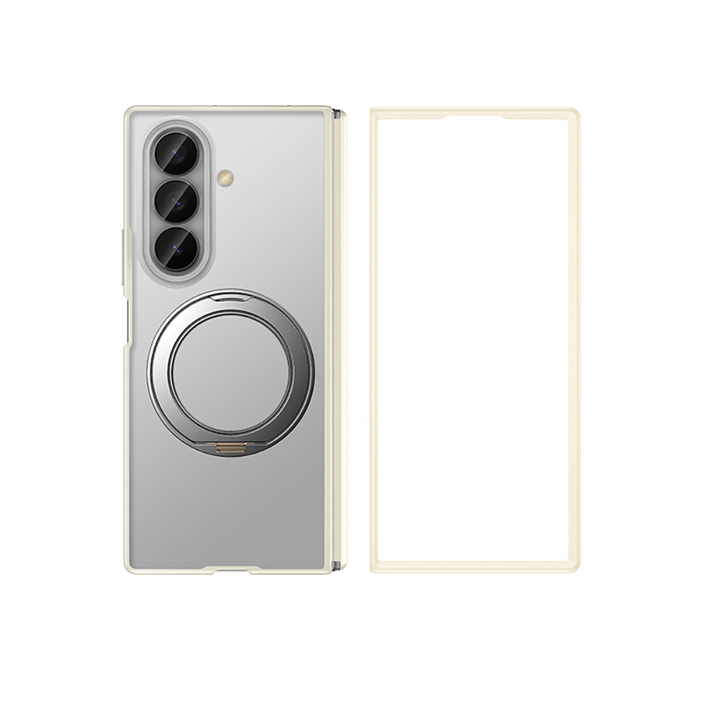 Samsung Galaxy Z Fold 8 Ultra Uyumlu Kılıf M-safe Şarj Özellikli Arkası Mat Sert PC Wlons Vena Standlı Kapak