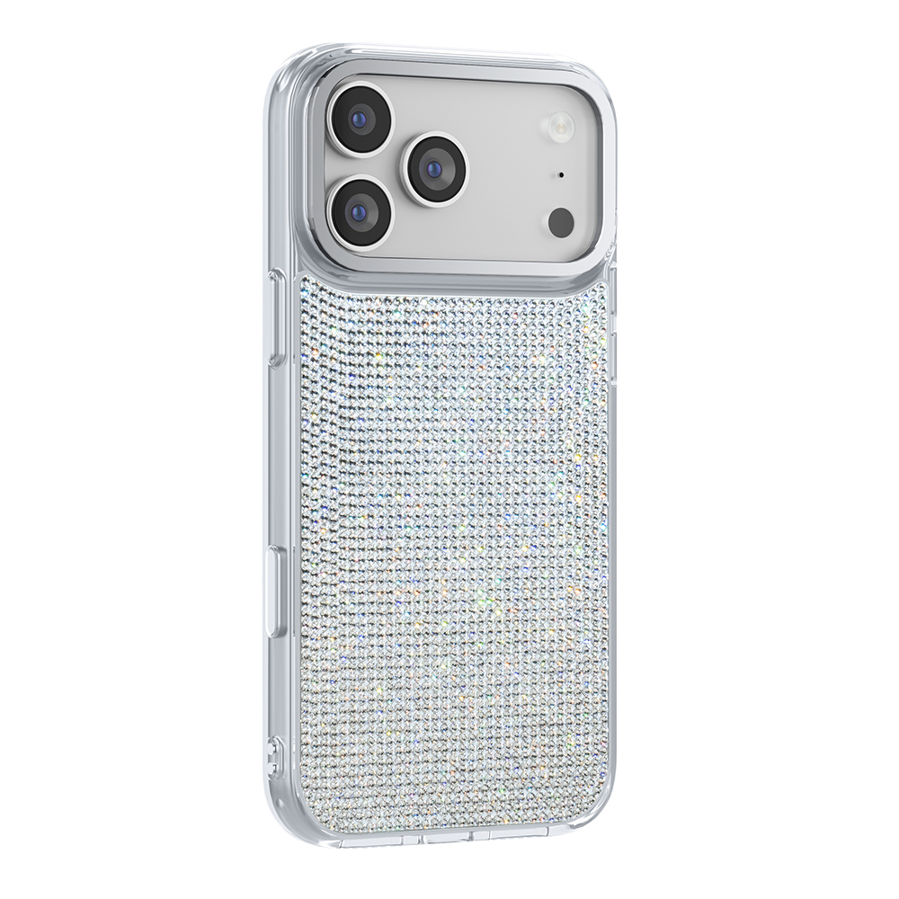 Apple iPhone 17 Pro Max Uyumlu Kılıf M-Safe Şarj Özellikli El İşlemeli Swarovski Taşlı Zore Paris Riva Sert PC Kapak