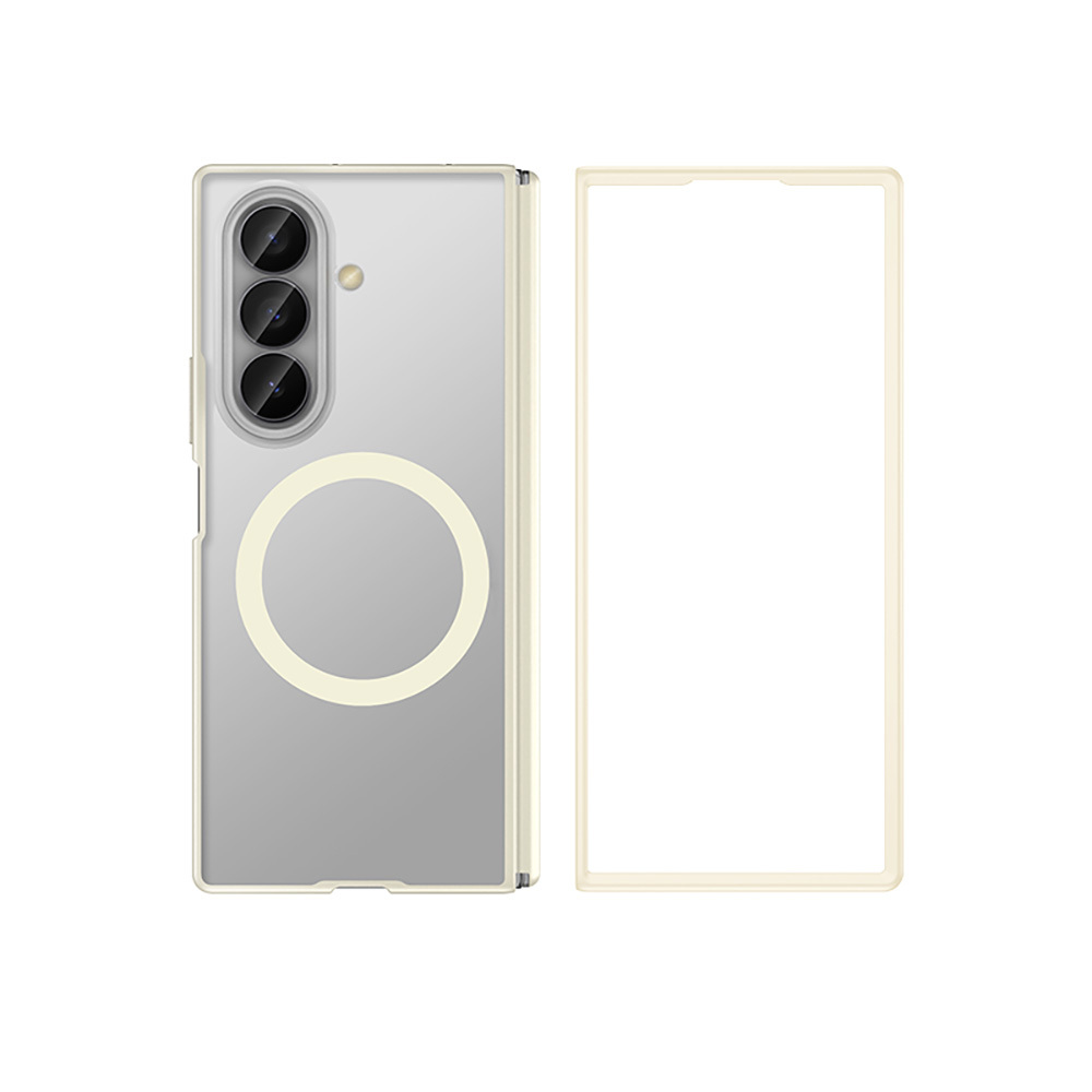 Samsung Galaxy Z Fold 7 Uyumlu Kılıf M-safe Şarj Özellikli Arkası Mat Sert PC Wlons Vena Kapak