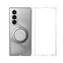 Samsung Galaxy Z Fold 7 Uyumlu Kılıf M-safe Şarj Özellikli Transparan Sert PC Wlons Pita Standlı Kapak