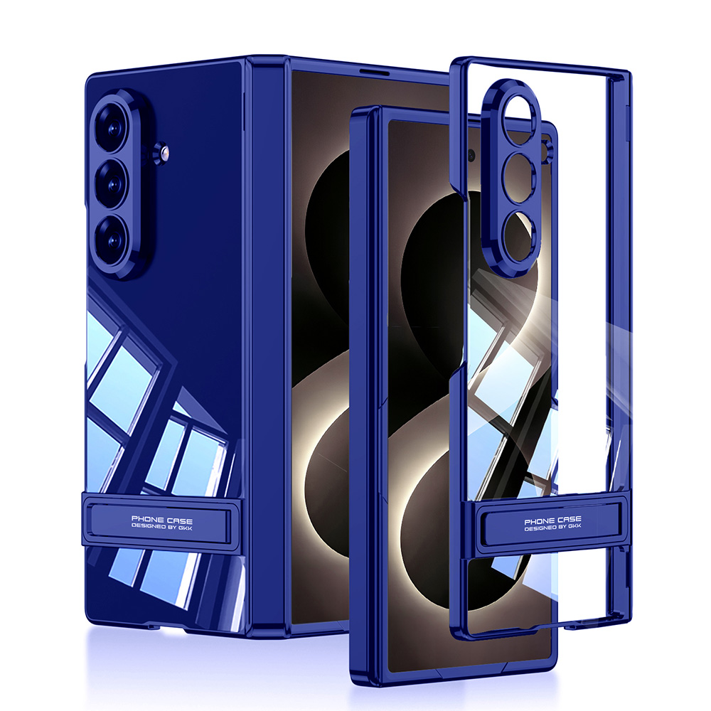 Samsung Galaxy Z Fold 8 Ultra Uyumlu Kılıf Kamera Korumalı Şeffaf Tasarımlı Zore Lego Standlı Kapak