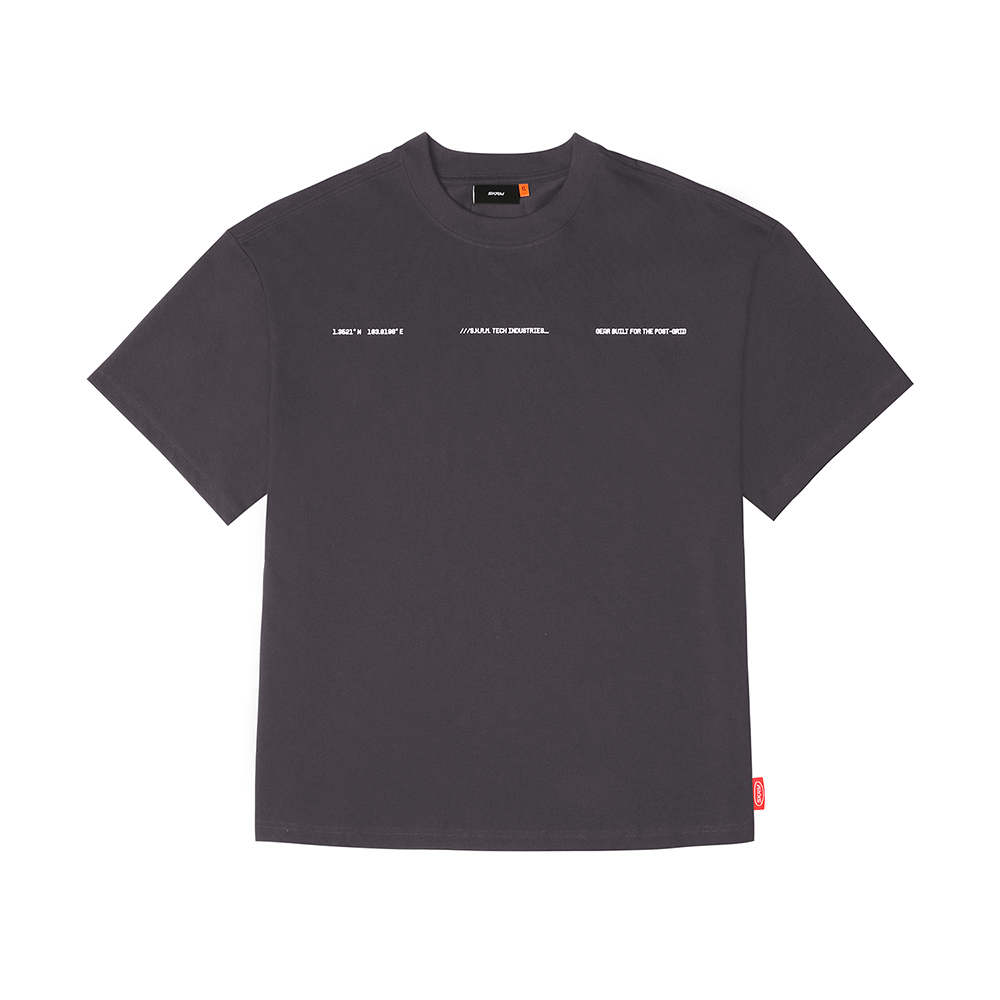 [RNZ-TA136765] Skinarma Cypher Kısa Kollu Oversize Unisex Bisiklet Yaka Mor Tişört (Medium)