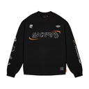 Skinarma Neptune Uzun Kollu Oversize Unisex Bisiklet Yaka Siyah Sweatshirt