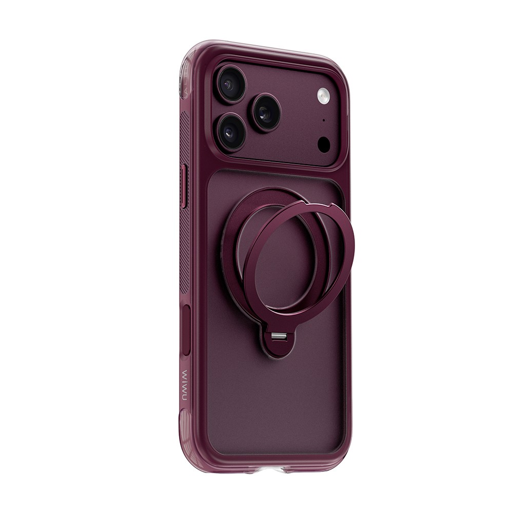 Apple iPhone 17 Pro Max Uyumlu Kılıf Wiwu AS-203 AeroShield Ultra Serisi M-safe Şarj Özellikli Airbag Tasarımlı Standlı Kapak