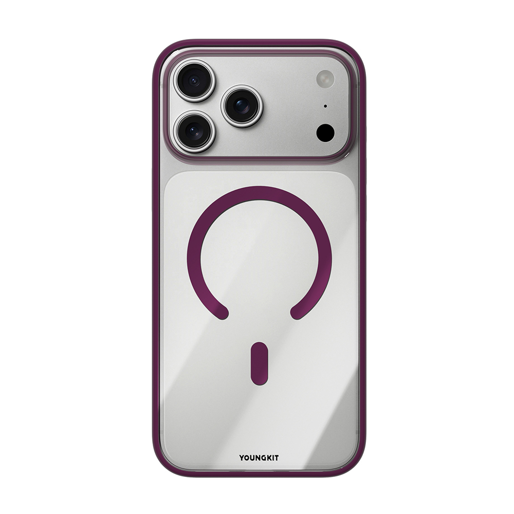 Apple iPhone 17 Pro Max Uyumlu Kılıf M-safe Şarj Özellikli Youngkit Clear Serisi Kapak