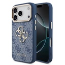 Apple iPhone 18 Pro Kılıf Guess Orjinal Lisanslı Gold Metal Kamera Çerçeveli 4G Desenli Metal Büyük 4G ve Yazı Logolu Kapak