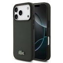 Apple iPhone 18 Pro Uyumlu Kılıf Lacoste Orjinal Lisanslı M-safe Şarj Özellikli PU Pike Desenli Metal Logolu Kapak