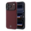 Apple iPhone 18 Pro Max Uyumlu Kılıf Mercedes Benz Orjinal Lisanslı M-safe Şarj Özellikli 3D Metal Logolu Wrap Wood Deri Kapak