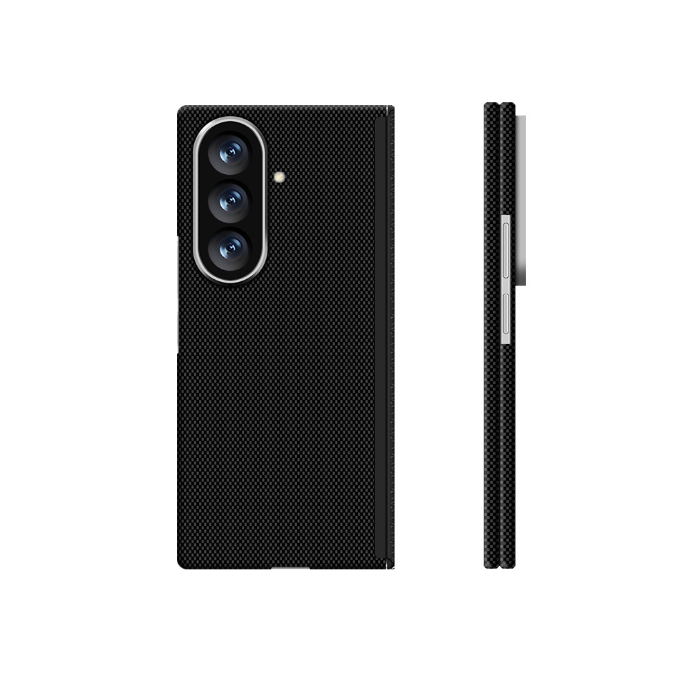 [RNZ-TA139149] Samsung Galaxy Z Fold 7 Uyumlu Kılıf M-Safe Şarj Özellikli Zore Paris Zerre Sert PC Kapak (Siyah)