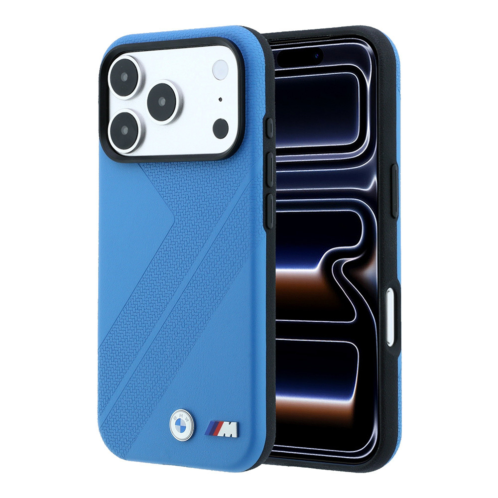 [RNZ-TA139144] Apple iPhone 18 Pro Kılıf BMW Orjinal Lisanslı M-safe Şarj Özellikli M Logolu Lastik İzi Desenli Kapak