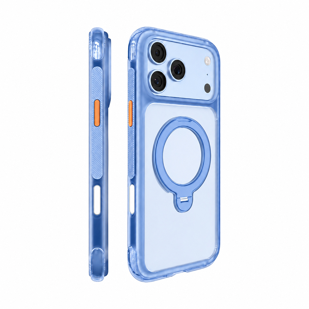 Apple iPhone 18 Pro Uyumlu Kılıf M-safe Şarj Özellikli Standlı Airbag Tasarımlı Mutural Air Shield Serisi Kapak