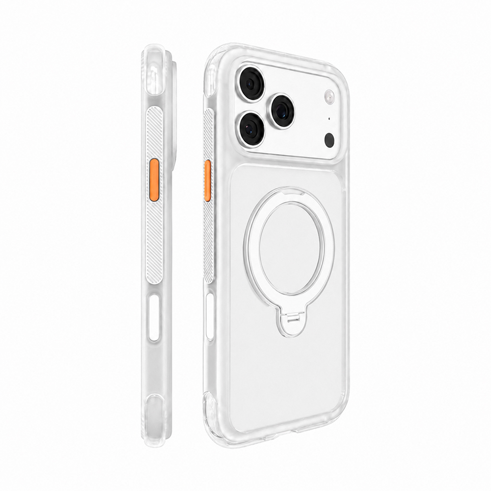 Apple iPhone 18 Pro Max Uyumlu Kılıf M-safe Şarj Özellikli Standlı Airbag Tasarımlı Mutural Air Shield Serisi Kapak