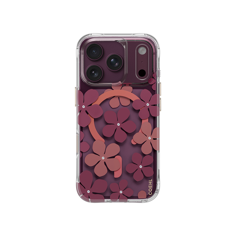 Apple iPhone 18 Pro Max Kılıf M-safe Şarj Özellikli Çiçekli Tasarım Coehl Mila Serisi Kapak