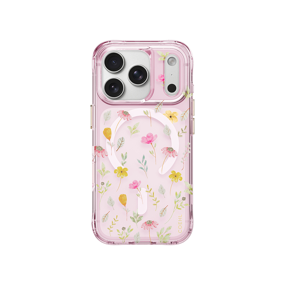 [RNZ-TA139498] Apple iPhone 18 Pro Kılıf M-safe Şarj Özellikli Çiçekli Tasarım Coehl Evie Serisi Kapak