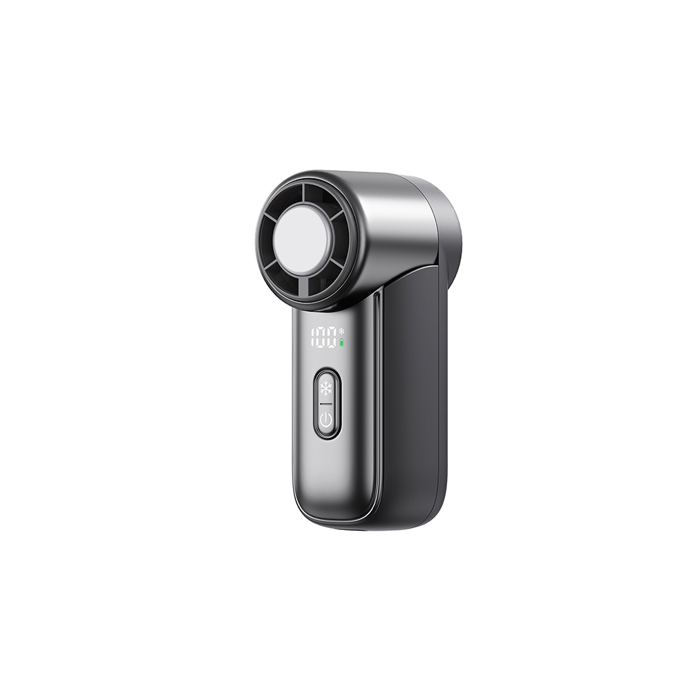 [RNZ-TA136579] Wiwu Wi-FS018 Ice Core Mini Serisi Dijital LED Göstergeli Portatif Soğutucu El Fanı (Siyah)