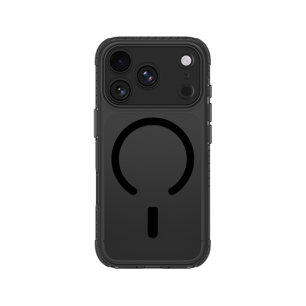 [RNZ-TA139393] Apple iPhone 18 Pro Max Kılıf M-Safe Şarj Özellikli Airbag Tasarımlı AmazingThing Titan Pro Lens Serisi Kapak (Siyah)
