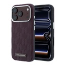 Apple iPhone 18 Pro Uyumlu Kılıf Karl Lagerfeld Orjinal Lisanslı M-safe Şarj Özellikli KL Yazılı Hot Stamp Kapak