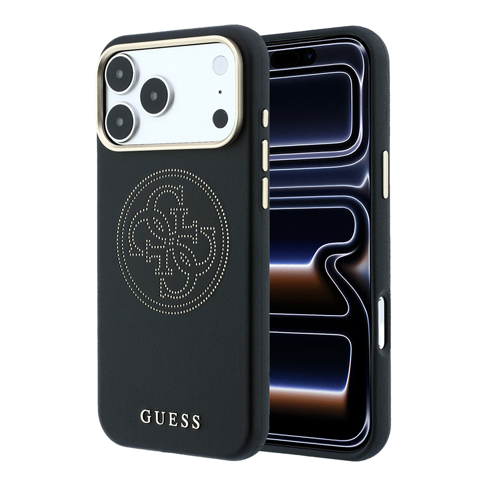Apple iPhone 18 Pro Max Kılıf Guess Orjinal Lisanslı M-safe Şarj Özellikli PU Delikli 4G ve Yazı Logolu Kapak