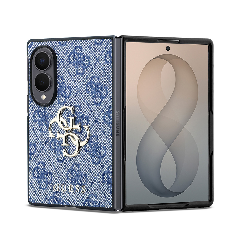 [RNZ-TA139344] Galaxy Z Fold 8 Kılıf Guess Orjinal Lisanslı 4G Desenli Metal Büyük 4G ve Yazı Logolu Kapak
